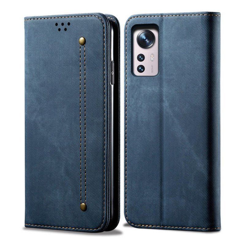 Etui Na Telefon do Xiaomi 12 Pro Etui Folio Tkanina Dżinsowa