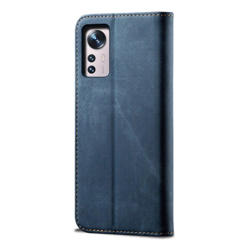 Etui Na Telefon do Xiaomi 12 Pro Etui Folio Tkanina Dżinsowa