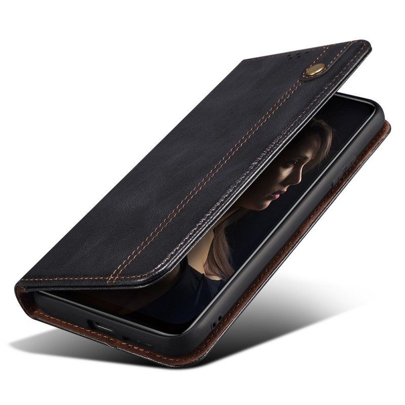 Etui Na Telefon do Xiaomi 12 Pro Etui Folio Woskowana Sztuczna Skóra