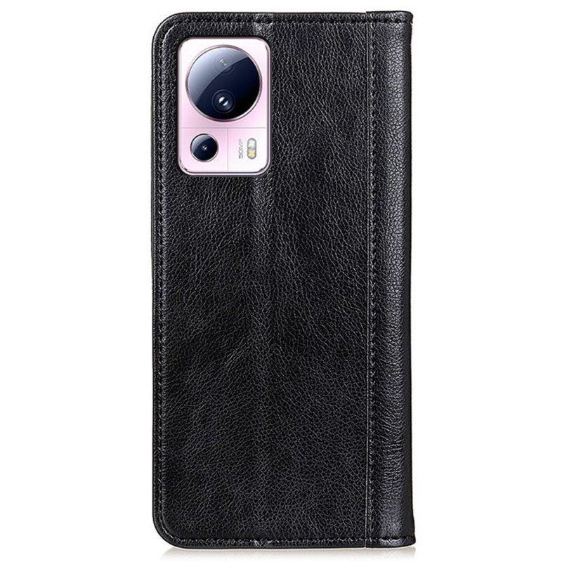 Etui Na Telefon do Xiaomi 13 Lite Etui Folio Kolorowa Wersja Skóry Dwoinowej