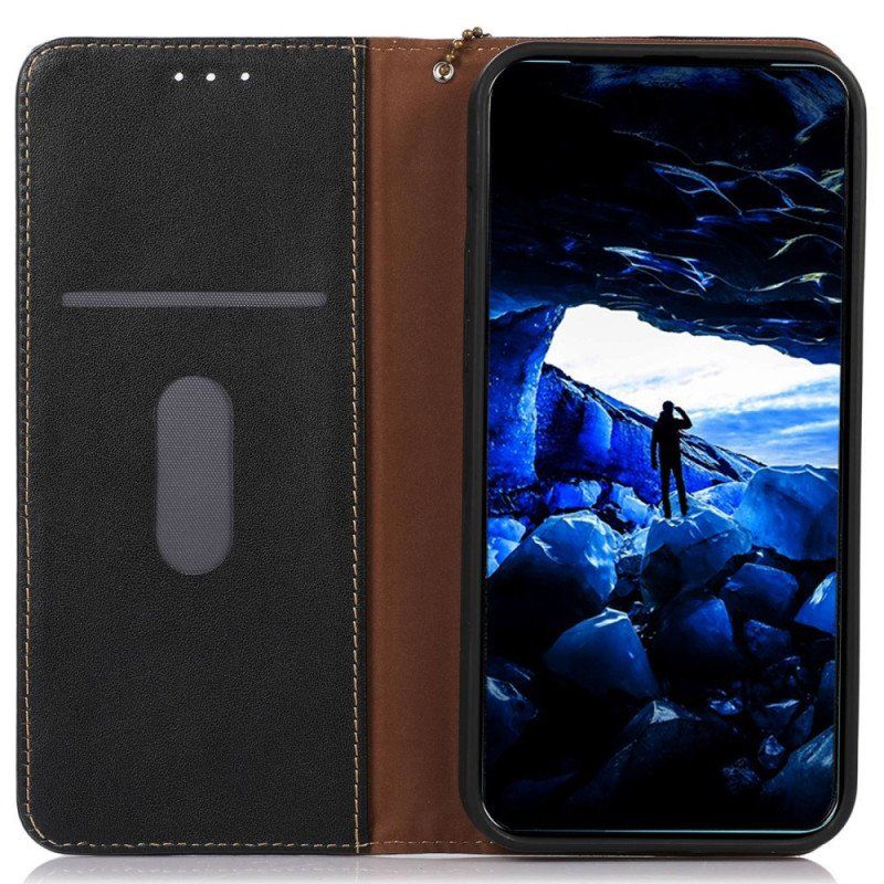 Etui Na Telefon do Xiaomi 13 Lite Etui Folio Rfid Prawdziwej Skóry Khazneh