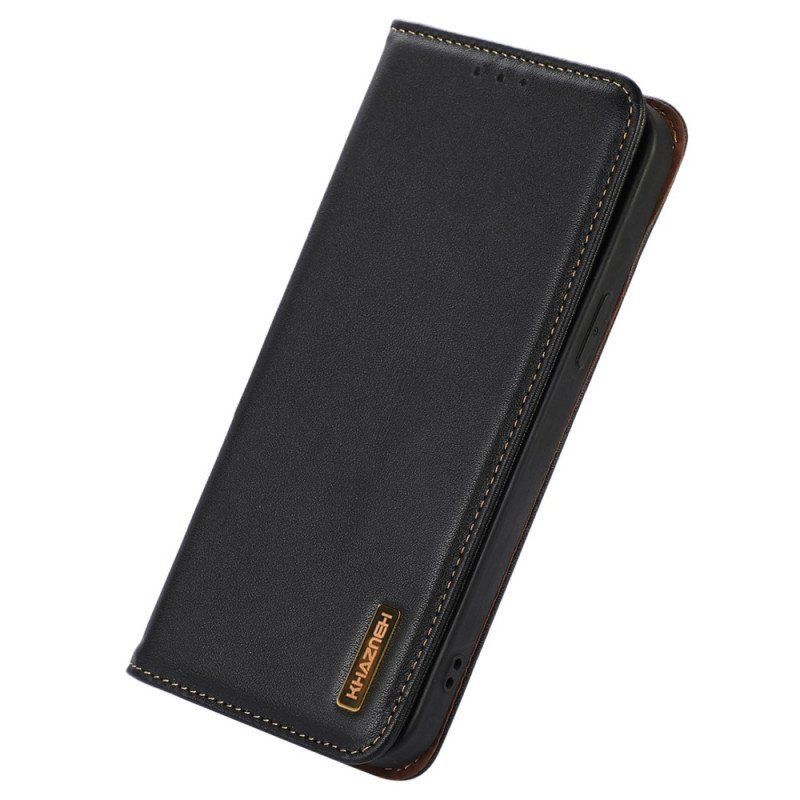 Etui Na Telefon do Xiaomi 13 Lite Etui Folio Rfid Prawdziwej Skóry Khazneh