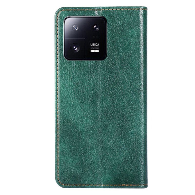 Etui Na Telefon do Xiaomi 13 Pro Etui Folio Przeszycia Ze Sztucznej Skóry