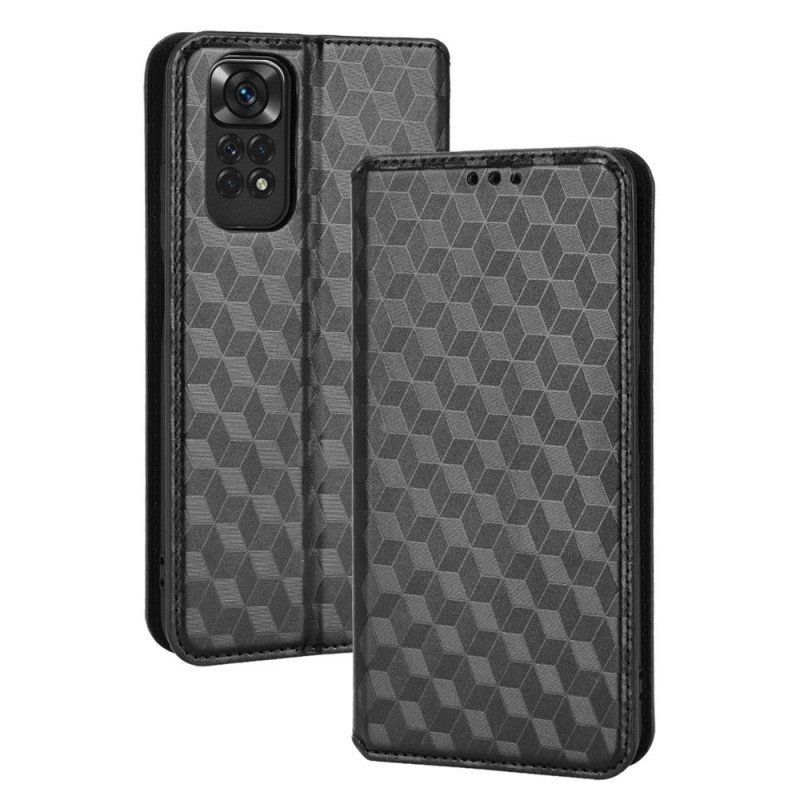 Etui Na Telefon do Xiaomi Redmi Note 11 / 11S Etui Folio Efekt Diamentowej Skóry 3d