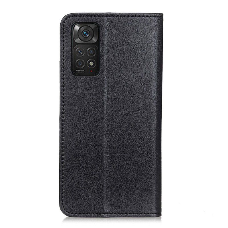 Etui Na Telefon do Xiaomi Redmi Note 11 / 11S Etui Folio Liczi Split Skórzana Tekstura