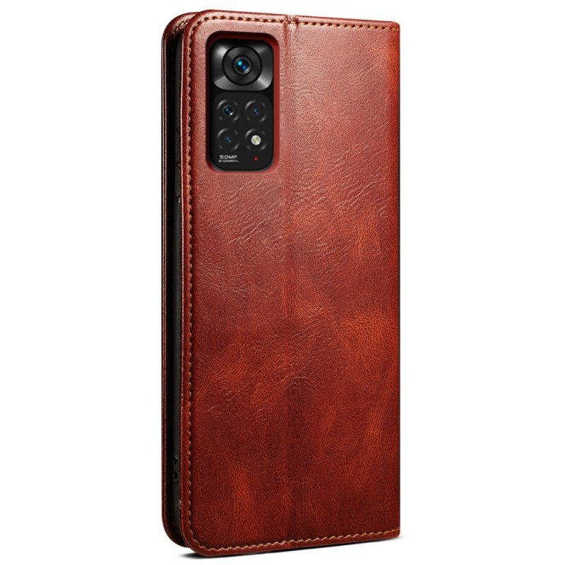 Etui Na Telefon do Xiaomi Redmi Note 11 / 11S Etui Folio Woskowana Sztuczna Skóra