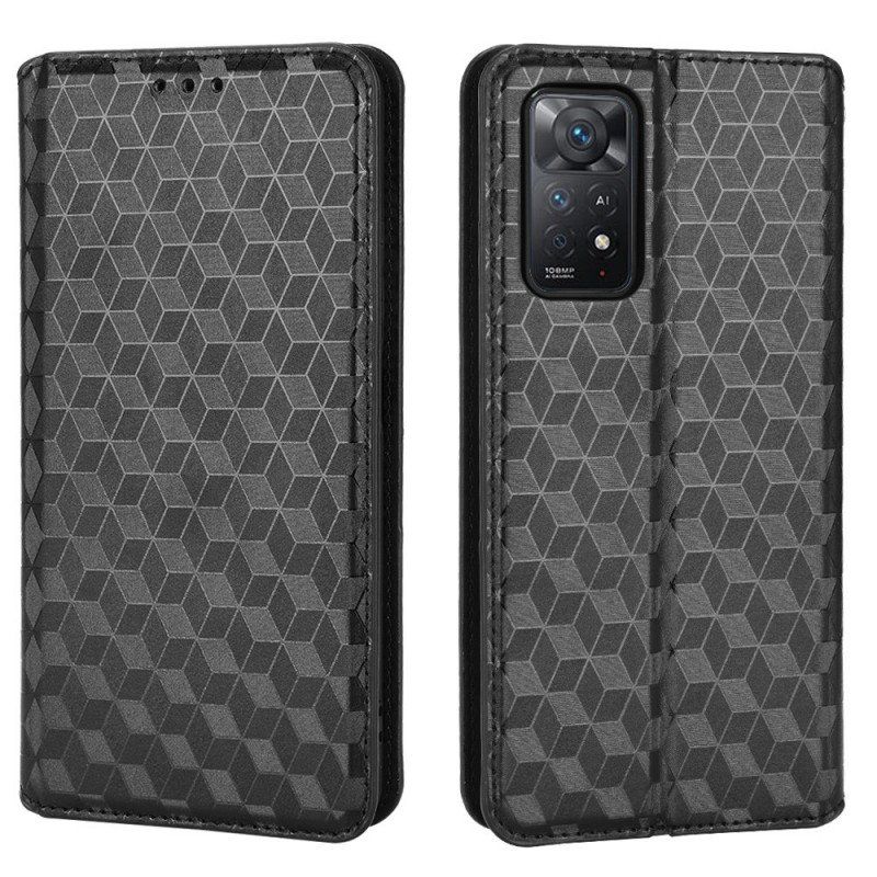 Etui Na Telefon do Xiaomi Redmi Note 11 Pro / 11 Pro 5G Etui Folio Efekt Diamentowej Skóry 3d