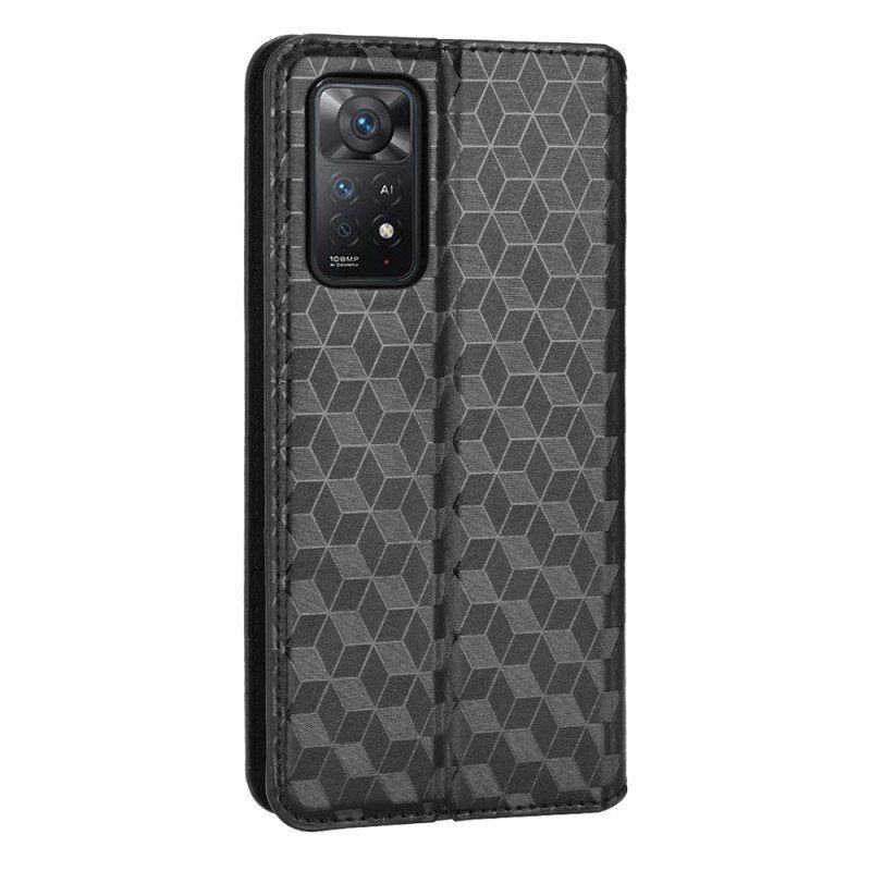 Etui Na Telefon do Xiaomi Redmi Note 11 Pro / 11 Pro 5G Etui Folio Efekt Diamentowej Skóry 3d