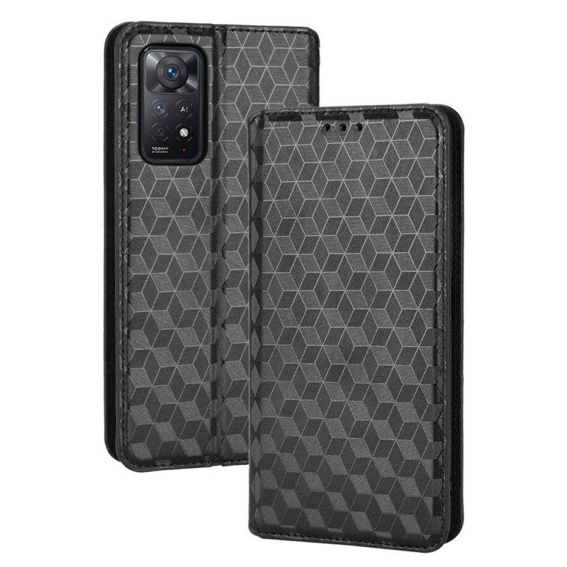 Etui Na Telefon do Xiaomi Redmi Note 11 Pro / 11 Pro 5G Etui Folio Efekt Diamentowej Skóry 3d