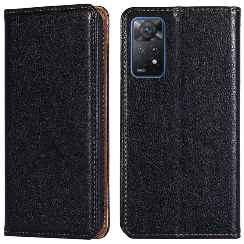 Etui Na Telefon do Xiaomi Redmi Note 11 Pro / 11 Pro 5G Etui Folio Przeszycia Ze Sztucznej Skóry