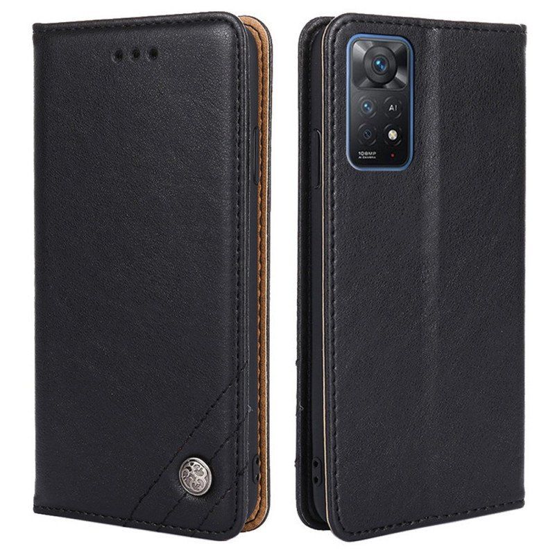 Etui Na Telefon do Xiaomi Redmi Note 11 Pro / 11 Pro 5G Etui Folio Stylowy Skórzany Nit