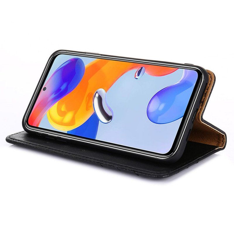 Etui Na Telefon do Xiaomi Redmi Note 11 Pro / 11 Pro 5G Etui Folio Stylowy Skórzany Nit