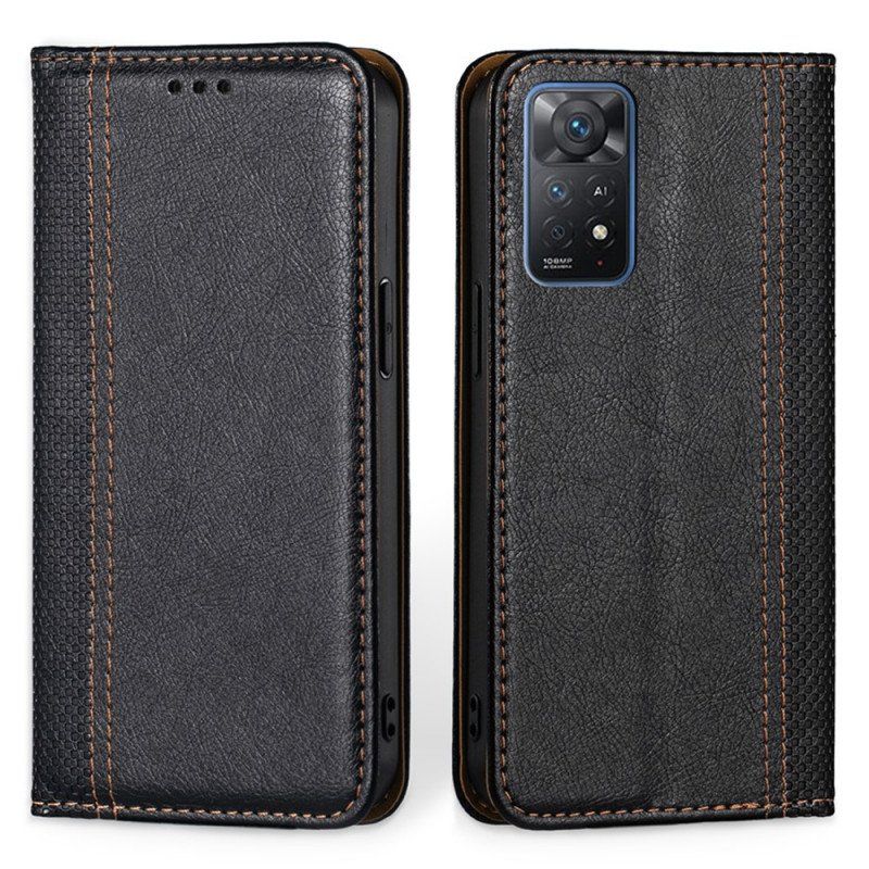 Etui Na Telefon do Xiaomi Redmi Note 11 Pro / 11 Pro 5G Etui Folio Teksturowany Efekt Skóry