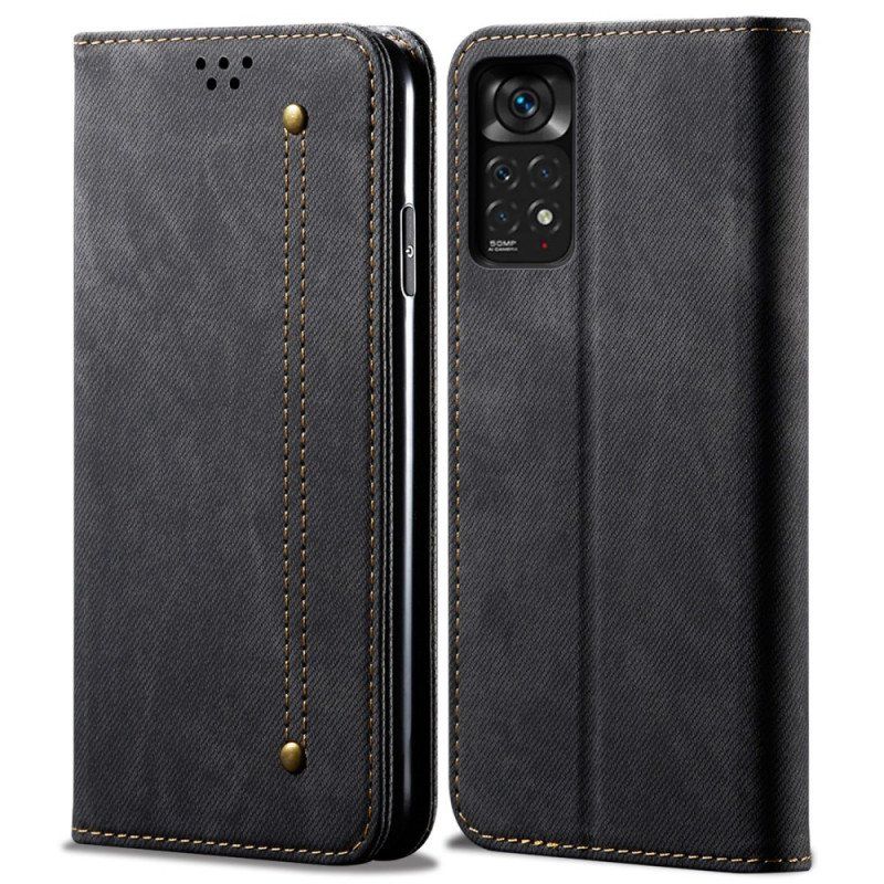 Etui Na Telefon do Xiaomi Redmi Note 11 Pro / 11 Pro 5G Etui Folio Tkanina Dżinsowa