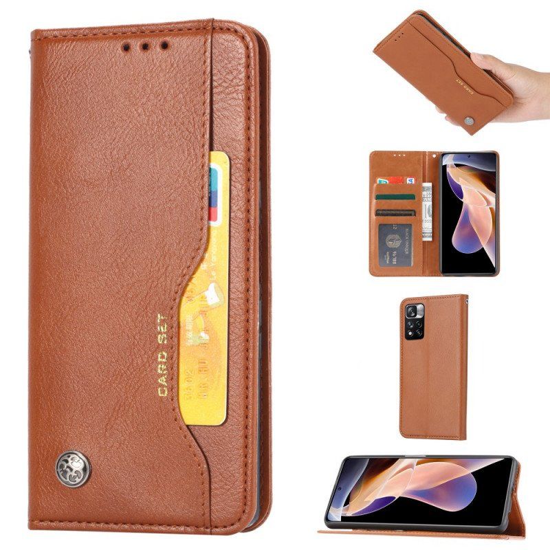 Etui Na Telefon do Xiaomi Redmi Note 11 Pro Plus 5G Etui Folio Etui Na Karty Ze Sztucznej Skóry