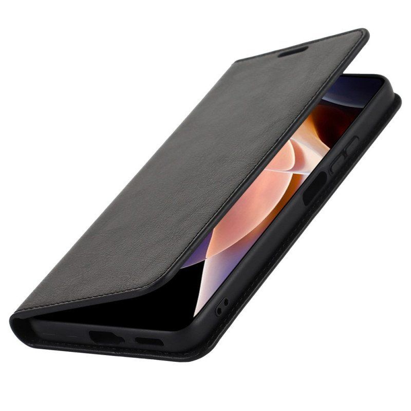 Etui Na Telefon do Xiaomi Redmi Note 11 Pro Plus 5G Etui Folio Prawdziwa Skóra