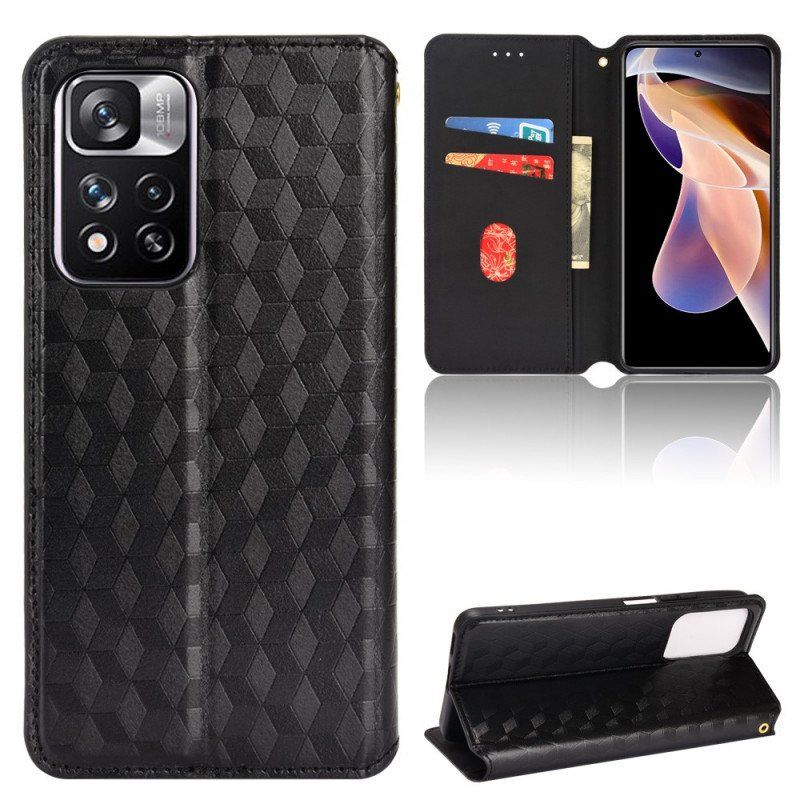 Etui Na Telefon do Xiaomi Redmi Note 11 Pro Plus 5G Etui Folio Skórzany Efekt Tekstury 3d