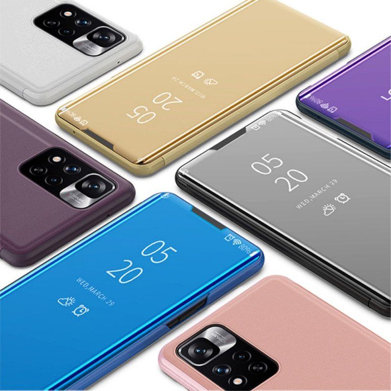 Etui Na Telefon do Xiaomi Redmi Note 11 Pro Plus 5G Lustro I Sztuczna Skóra