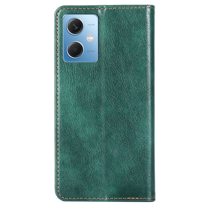 Etui Na Telefon do Xiaomi Redmi Note 12 5G Etui Folio Przeszycia Ze Sztucznej Skóry