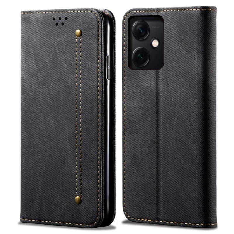 Etui Na Telefon do Xiaomi Redmi Note 12 5G Etui Folio Tkanina Dżinsowa