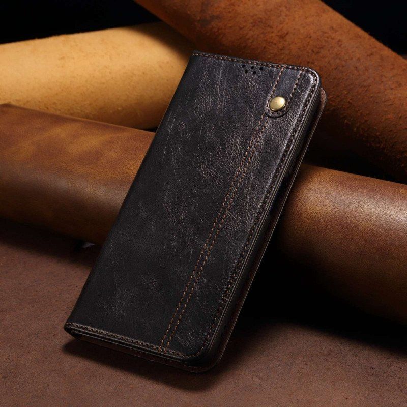 Etui Na Telefon do Xiaomi Redmi Note 12 5G Etui Folio Woskowana Sztuczna Skóra