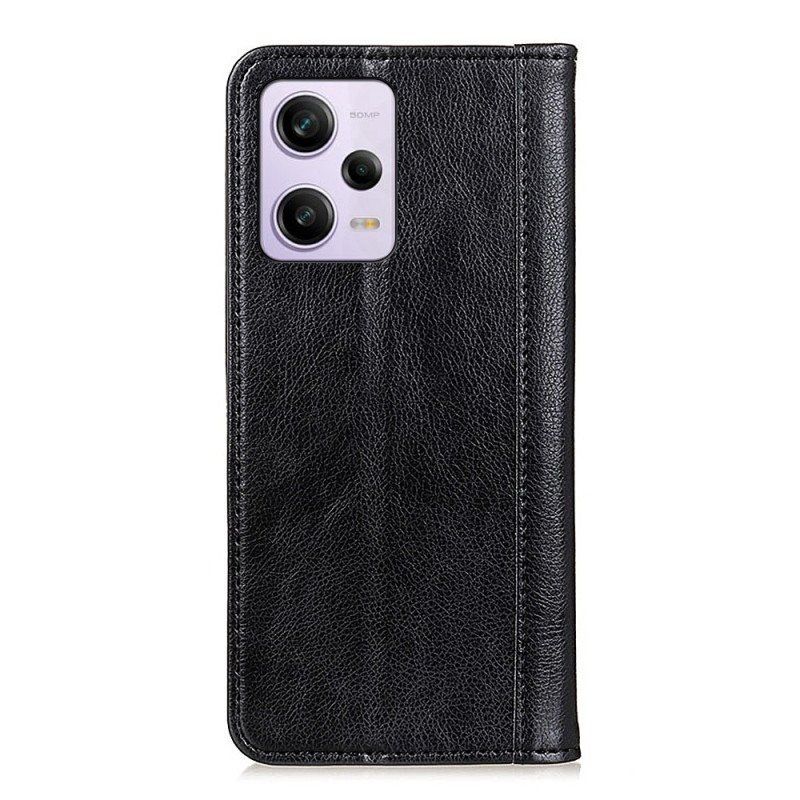 Etui Na Telefon do Xiaomi Redmi Note 12 Pro Etui Folio Dwoina Skóry Liczi