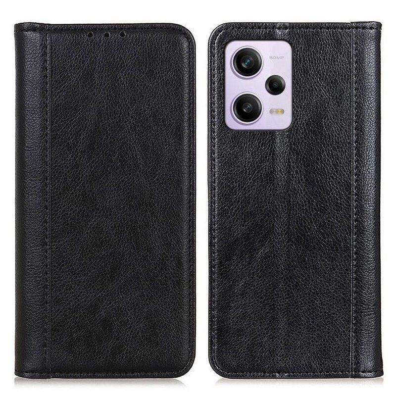 Etui Na Telefon do Xiaomi Redmi Note 12 Pro Plus Etui Folio Dwoina Skóry Liczi