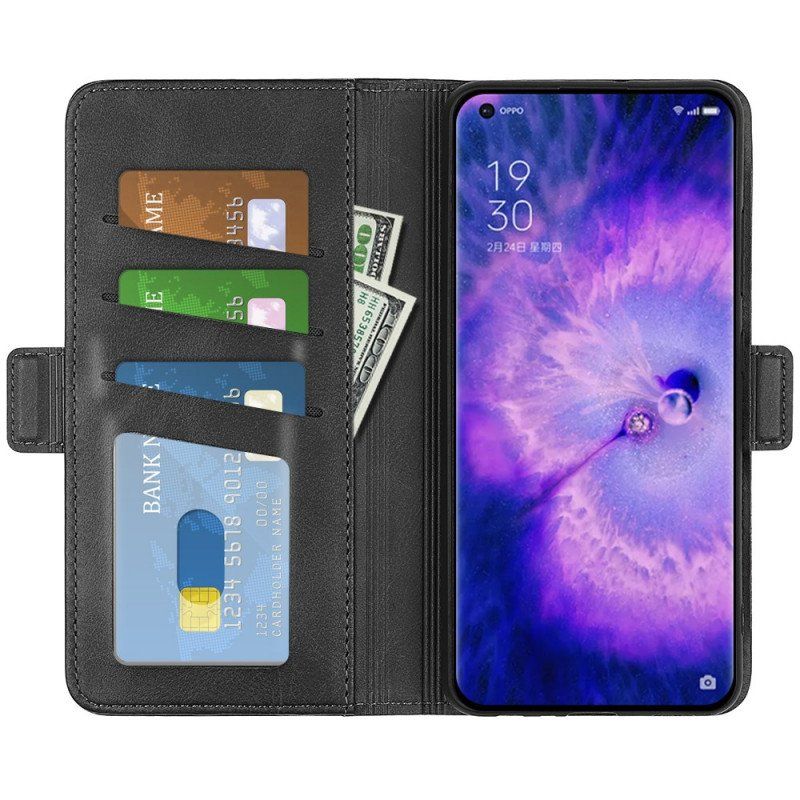 Etui Na Telefon Pokrowce do Oppo Find X5 Etui Folio Podwójna Klapa