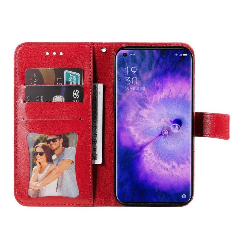 Etui Na Telefon Pokrowce do Oppo Find X5 z Łańcuch Paskowata Mandala