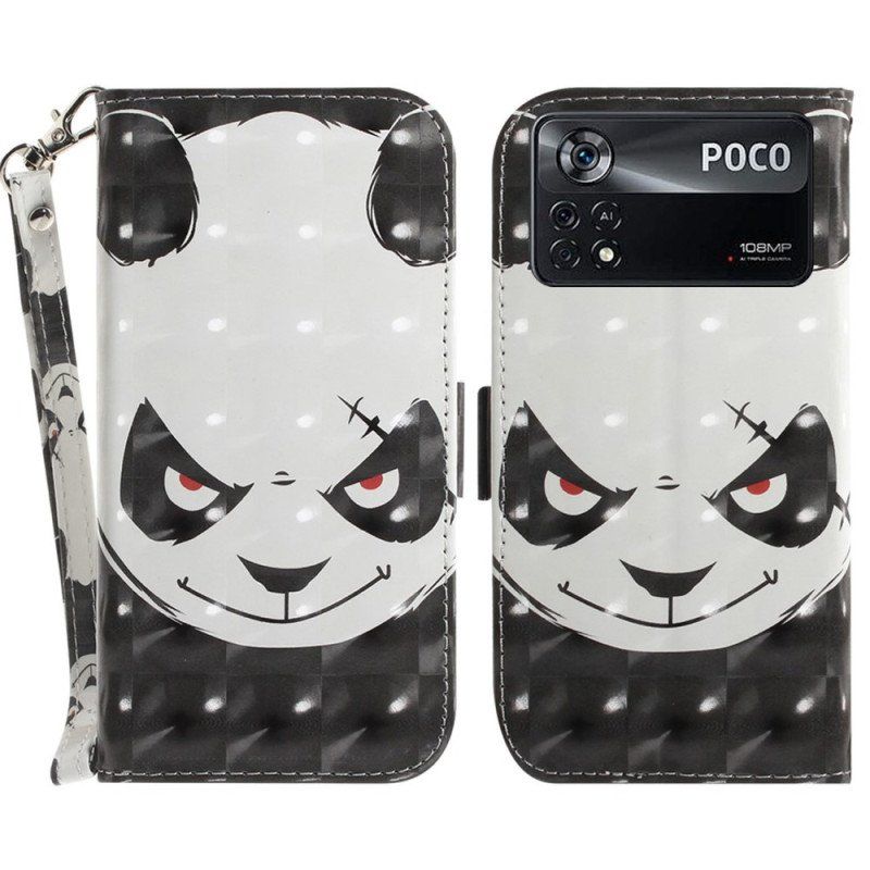 Etui Na Telefon Pokrowce do Poco X4 Pro 5G Wściekła Panda