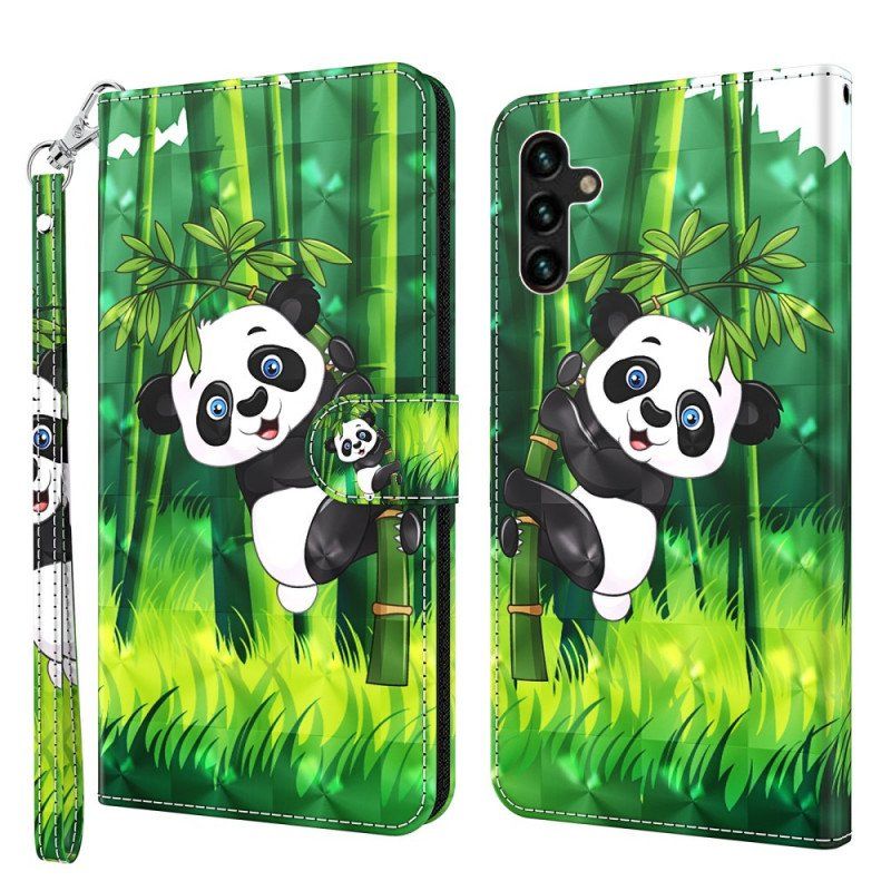 Etui Na Telefon Pokrowce do Samsung Galaxy A13 5G / A04s Panda I Bambus