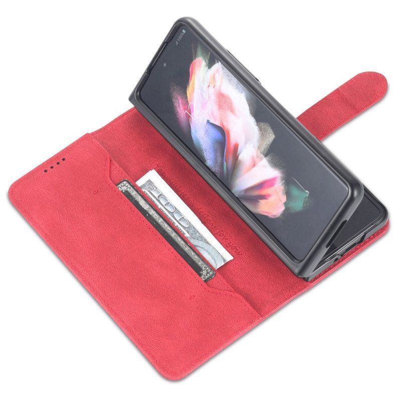 Etui Na Telefon Pokrowce do Samsung Galaxy Z Fold 4 Portfel Portfel Z Przeszyciami Azns