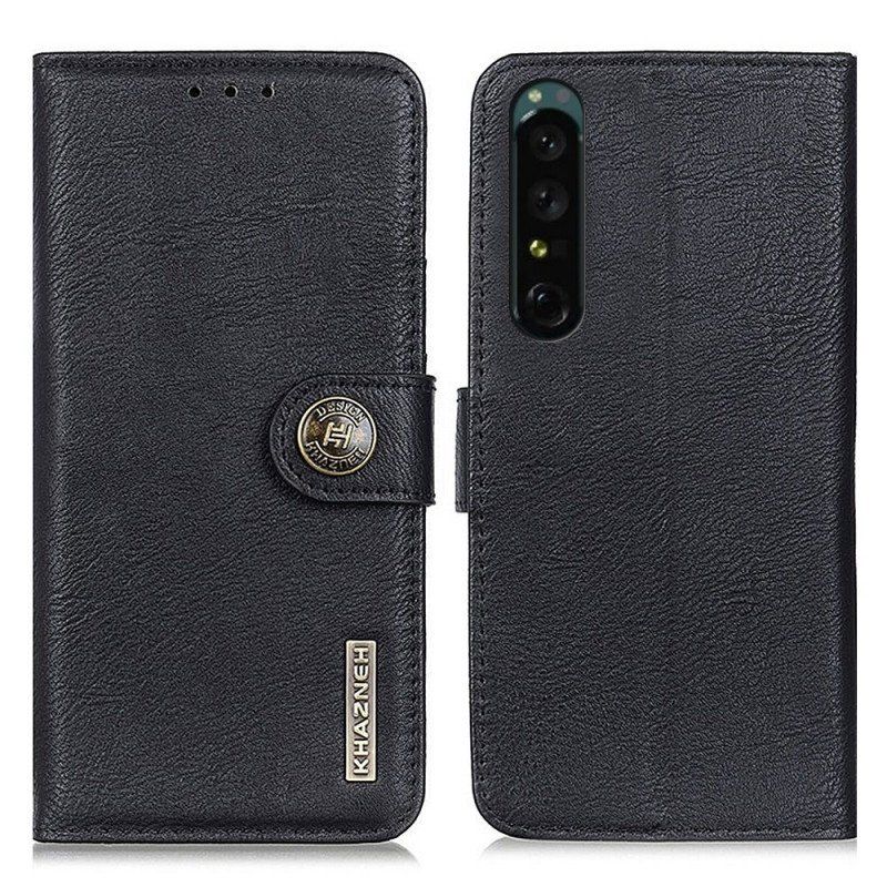 Etui Na Telefon Pokrowce do Sony Xperia 1 IV Imitacja Skóry Khazneh