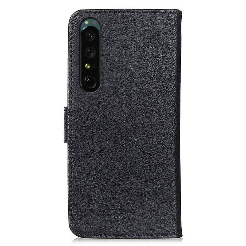 Etui Na Telefon Pokrowce do Sony Xperia 1 IV Imitacja Skóry Khazneh