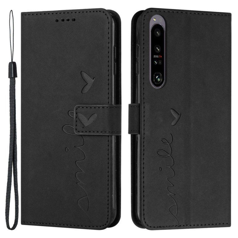 Etui Na Telefon Pokrowce do Sony Xperia 1 IV Uśmiech Ze Smyczą