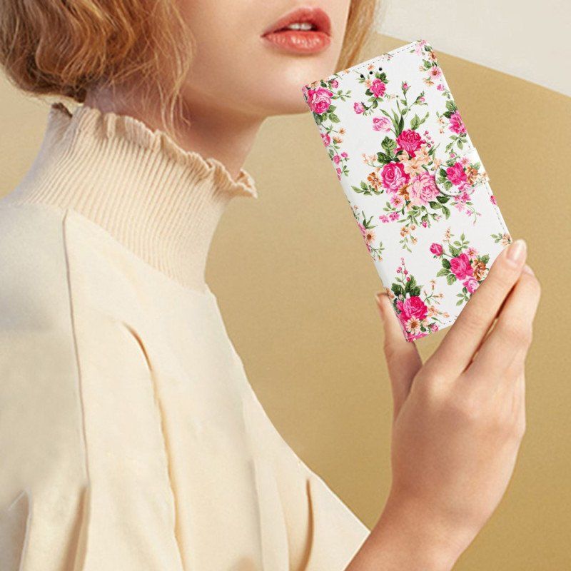 Etui Na Telefon Pokrowce do Xiaomi 12 Lite z Łańcuch Pasek Liberty Flowers