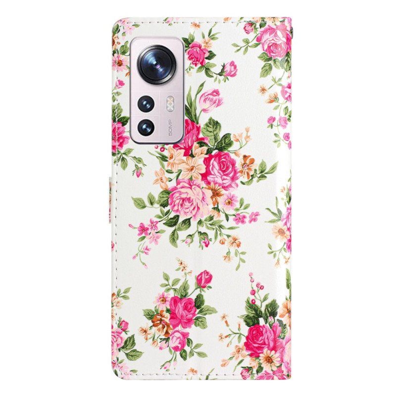 Etui Na Telefon Pokrowce do Xiaomi 12 Lite z Łańcuch Pasek Liberty Flowers