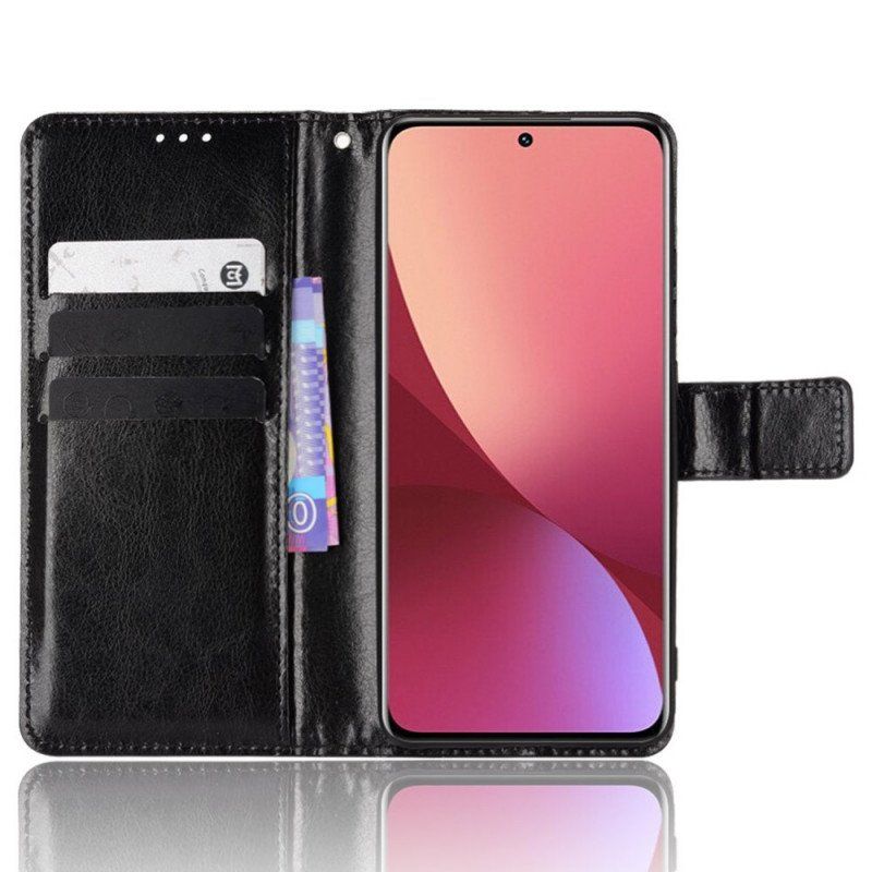 Etui Na Telefon Pokrowce do Xiaomi 12 Pro Błyszcząca Sztuczna Skóra