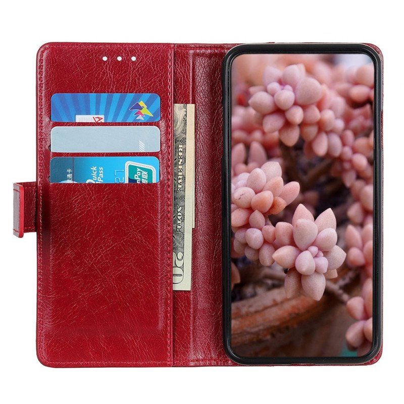 Etui Na Telefon Pokrowce do Xiaomi Redmi Note 11 / 11S Nity W Stylu Vintage Ze Skóry Nappa