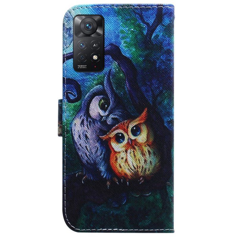 Etui Na Telefon Pokrowce do Xiaomi Redmi Note 11 Pro / 11 Pro 5G Malowanie Sów