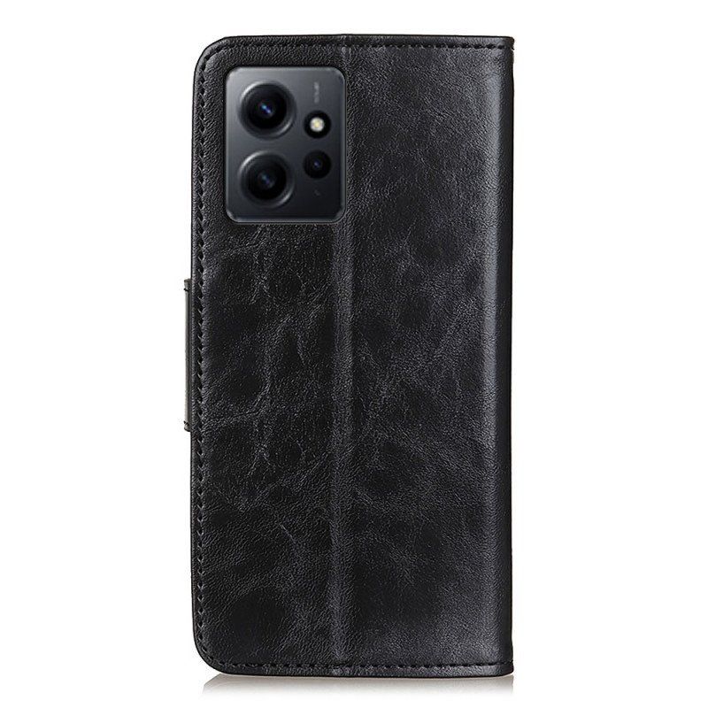 Etui Na Telefon Pokrowce do Xiaomi Redmi Note 12 4G Dwustronne Zapięcie Ze Skóry Dwoinowej