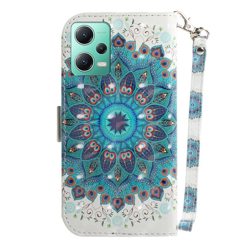 Etui Na Telefon Pokrowce do Xiaomi Redmi Note 12 5G z Łańcuch Paskowata Mandala