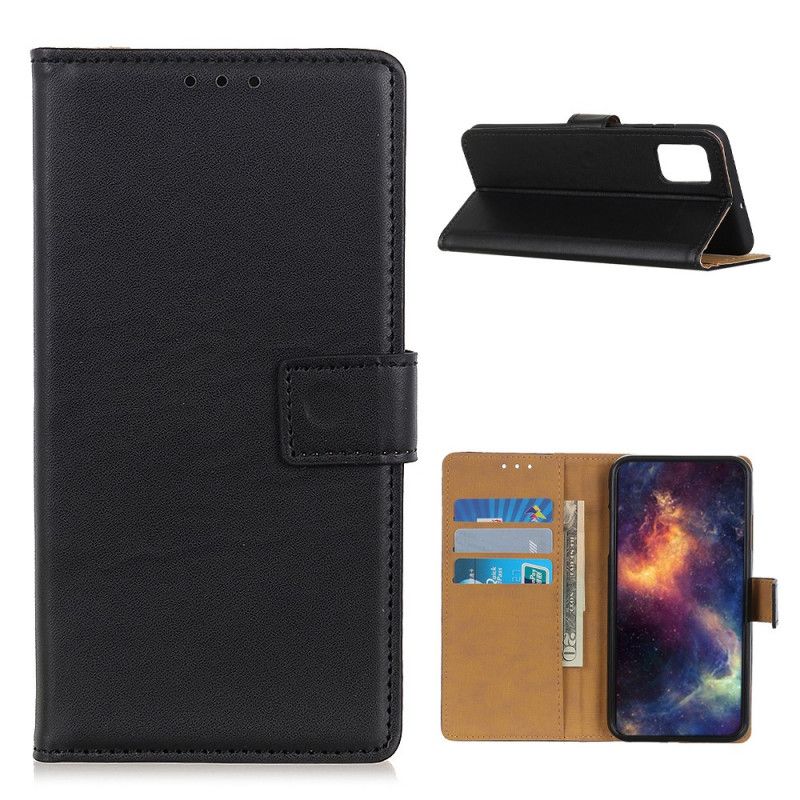 Etui Folio Xiaomi Poco M3 Granatowy Czarny Prosta Sztuczna Skóra Etui Ochronne