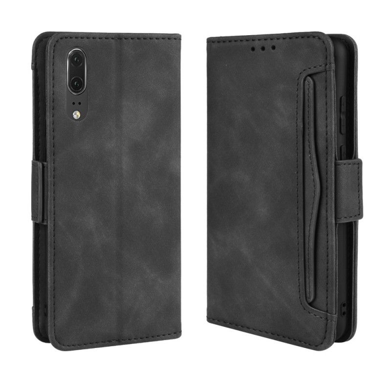 Etui Folio Huawei P20 Czerwony Czarny Multikarta Pierwszej Klasy Etui Ochronne