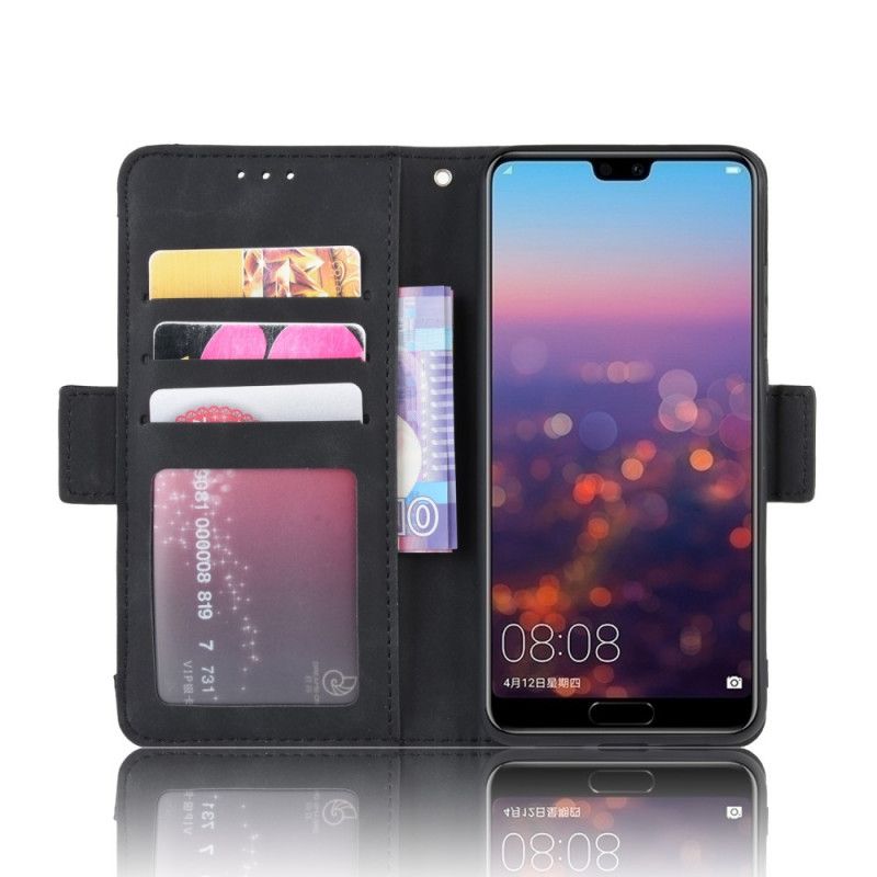 Etui Folio Huawei P20 Czerwony Czarny Multikarta Pierwszej Klasy Etui Ochronne