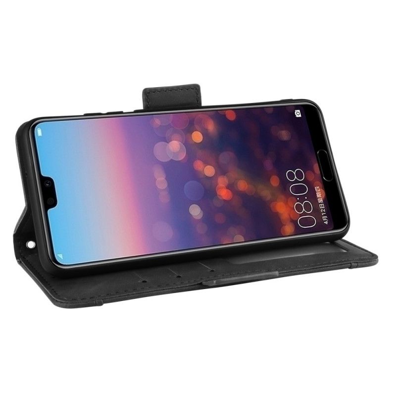 Etui Folio Huawei P20 Czerwony Czarny Multikarta Pierwszej Klasy Etui Ochronne