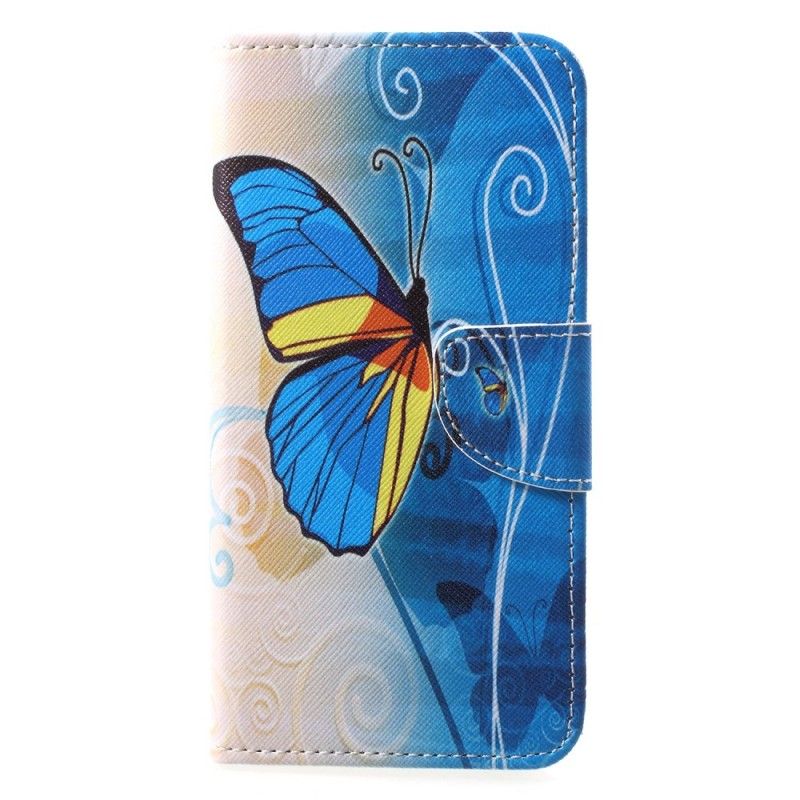 Etui Folio Huawei P20 Fioletowy Motyle