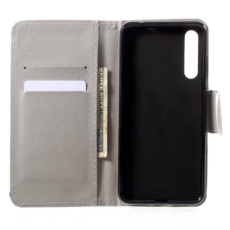 Etui Folio Huawei P20 Fioletowy Motyle