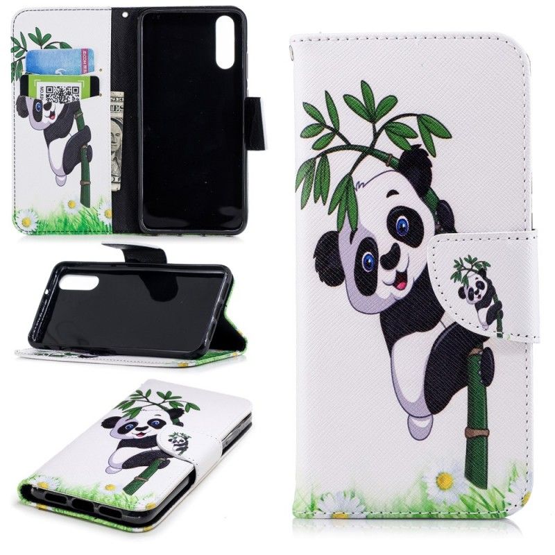 Etui Folio Huawei P20 Panda Na Bambusie Etui Ochronne