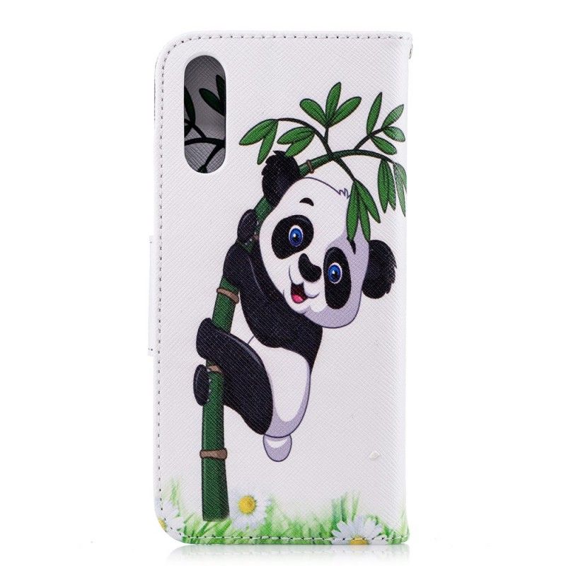 Etui Folio Huawei P20 Panda Na Bambusie Etui Ochronne